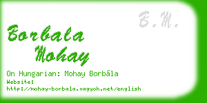 borbala mohay business card
