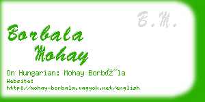 borbala mohay business card